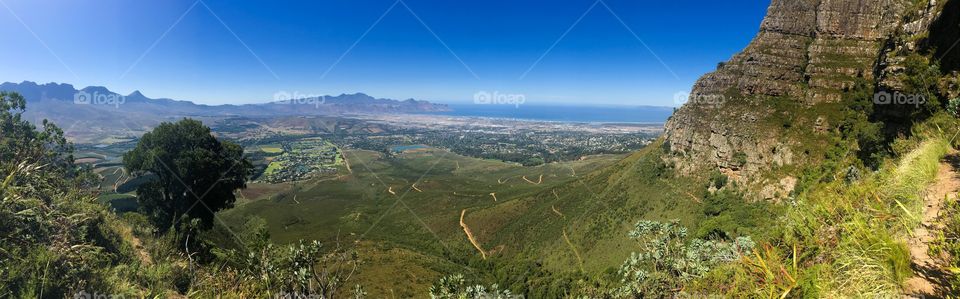 Beautiful Cape Town. Seen from the Helderberg mountain hiking trial. Such beautiful scenery 