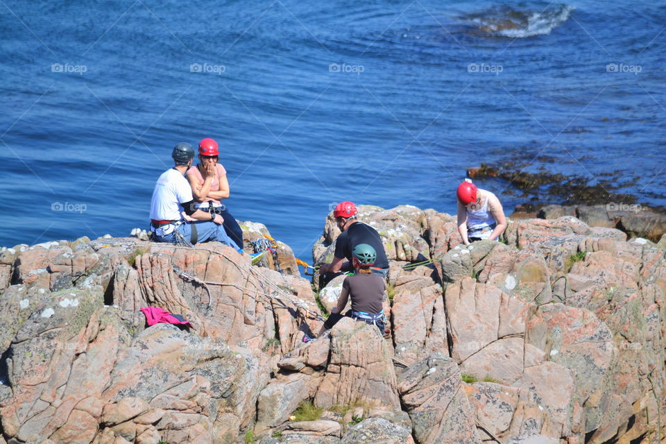 Cliff climbers