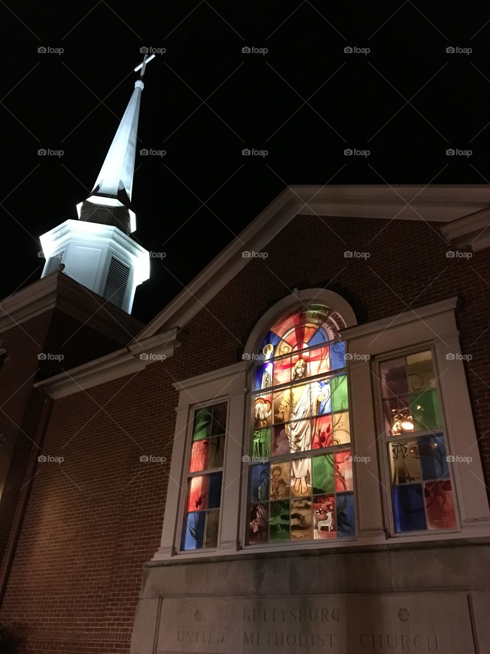 Church Steeple Stained Glass