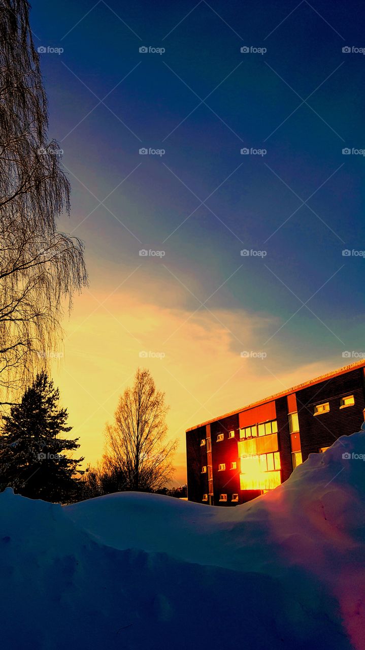 reflection in the evening