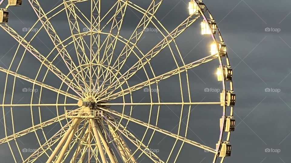 Ferris wheel Reflecting Sun Atlantic City 2024