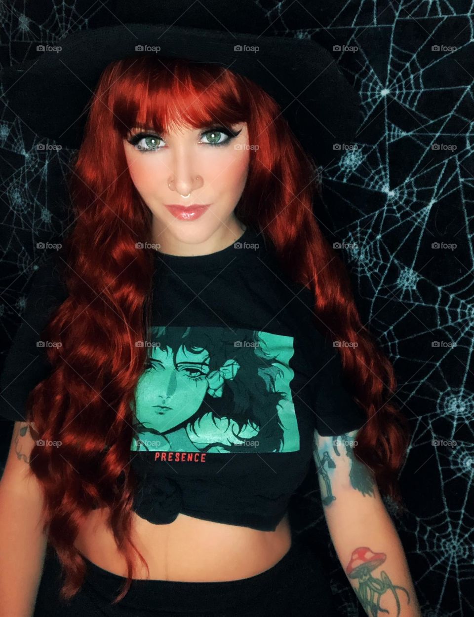 Redhead witch taking photos 