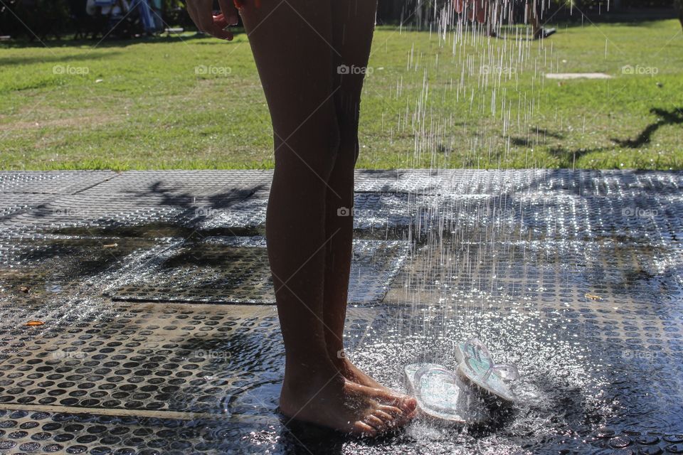 sunlight reflecting off water drops