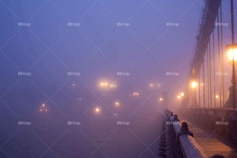 A foggy morning in Budapest