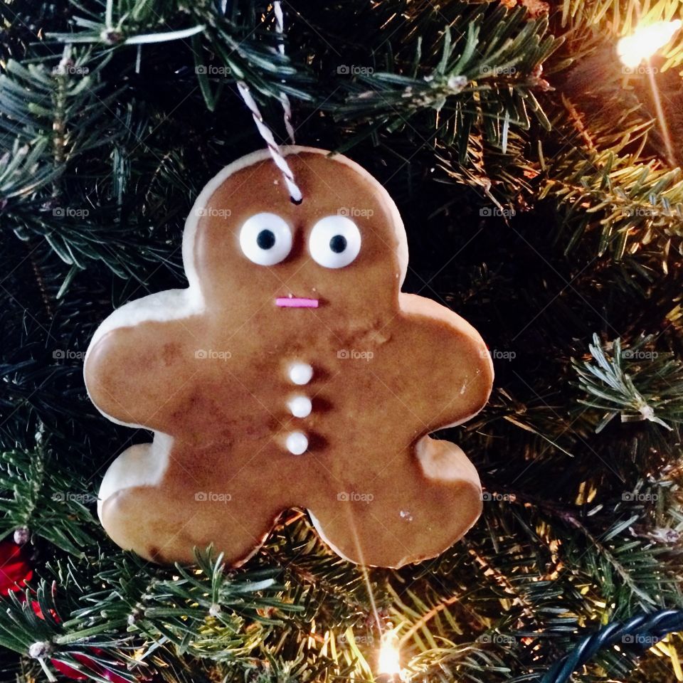 Gingerbread Man on the Christmas Tree