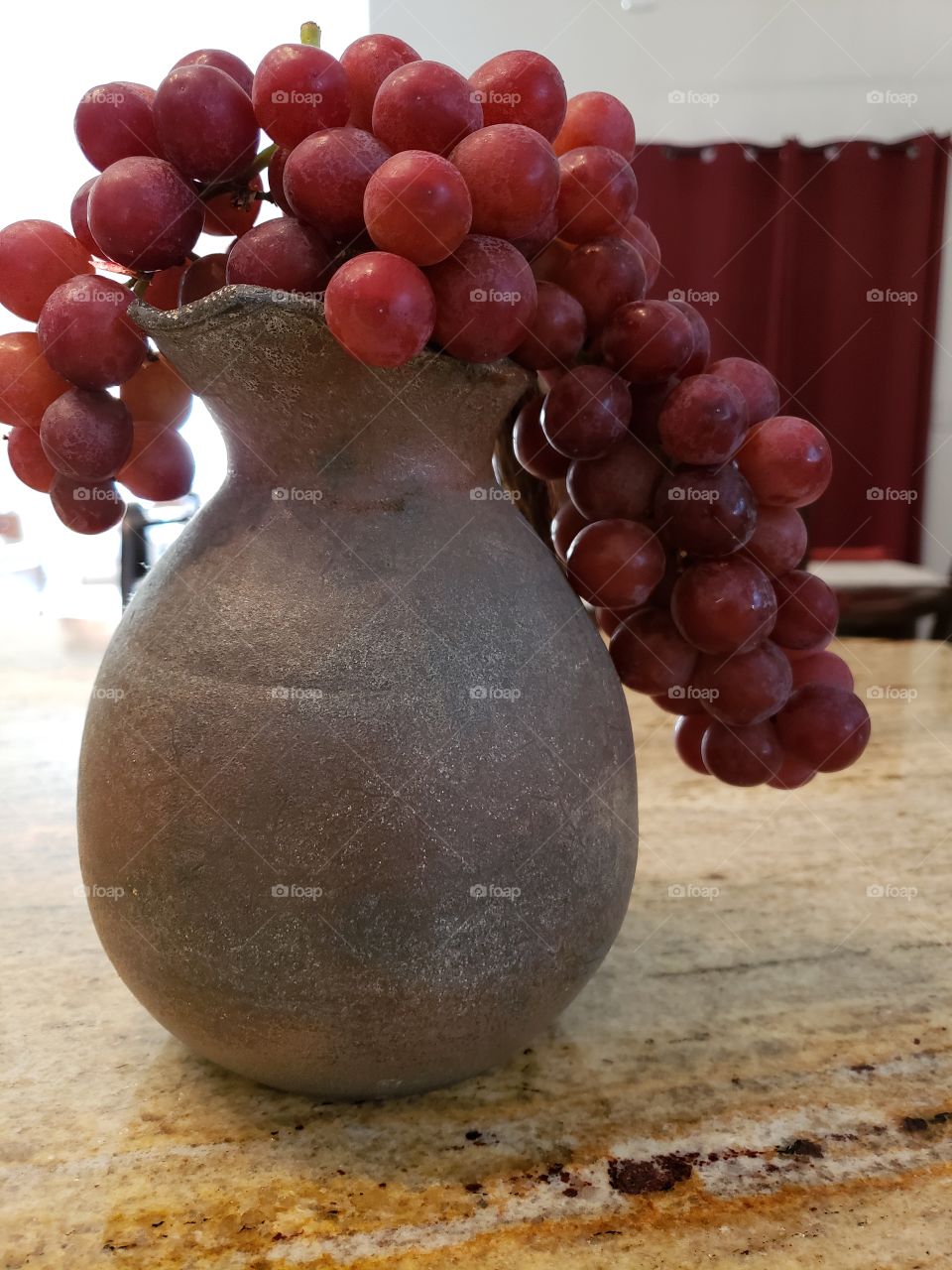 red grapes off vine