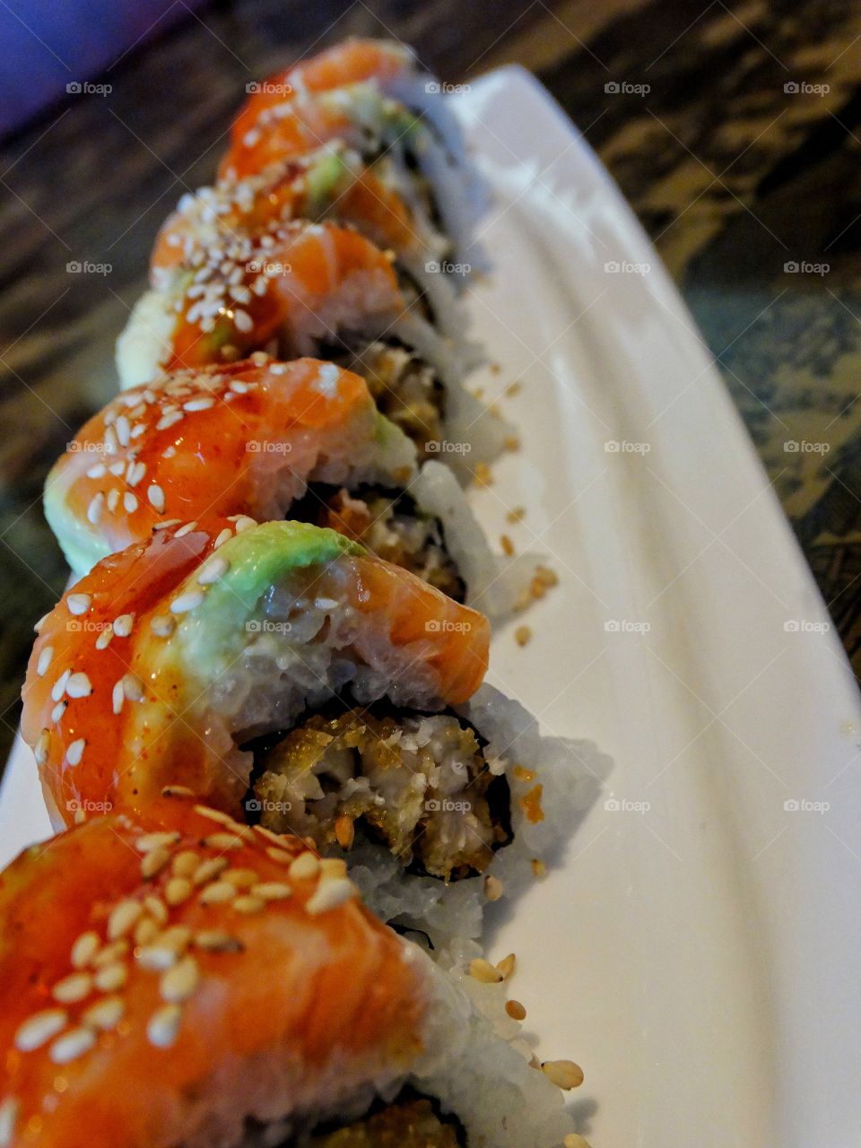 Spicy Salmon Sushi Roll