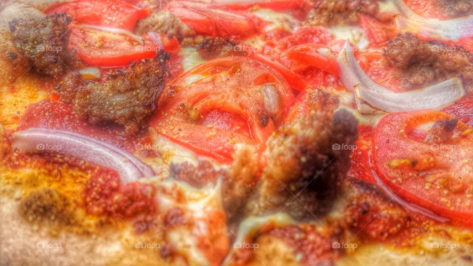 Food. Pizza Close Up