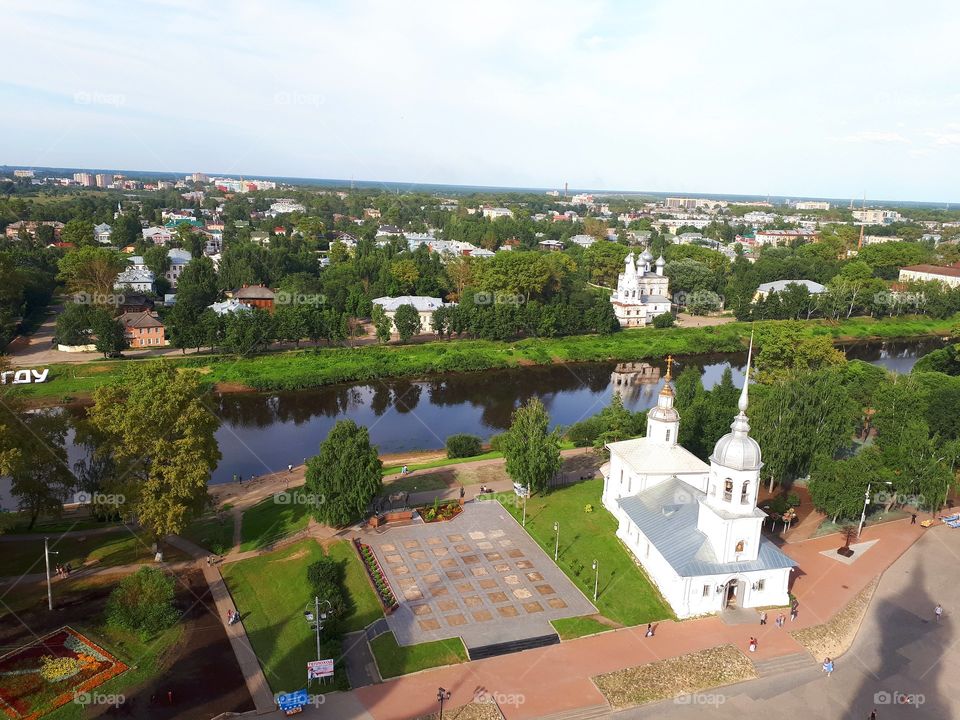 вологда река , вид сверху