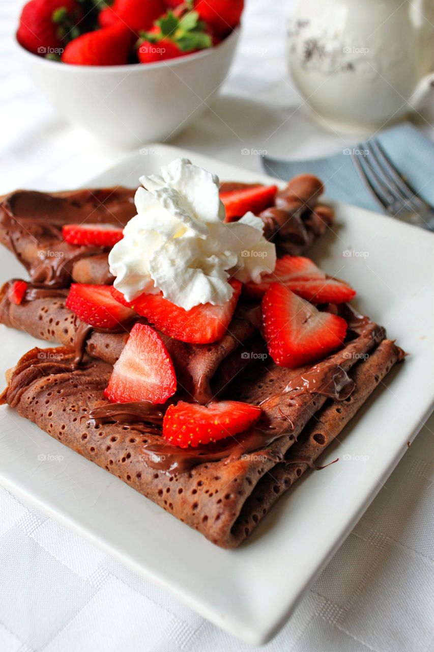 Chocolate crepes