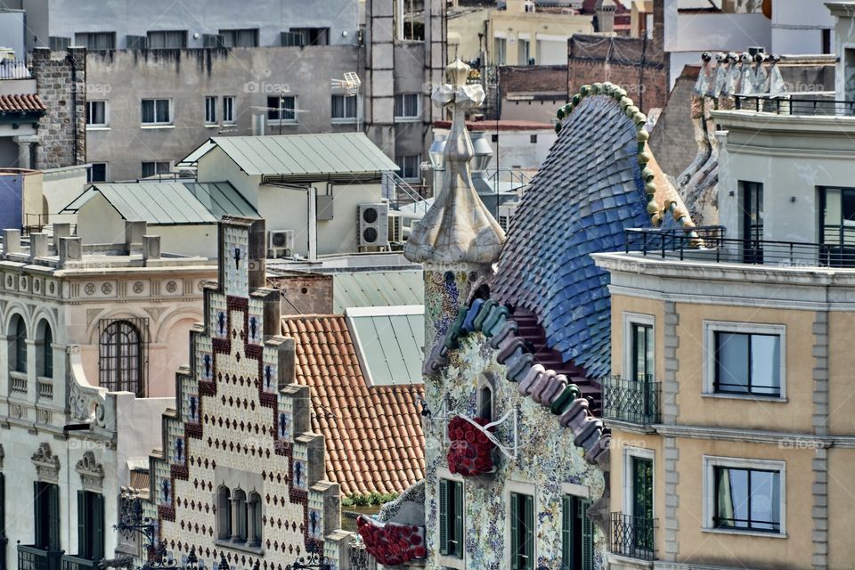 Casa Batllo. Roofs.