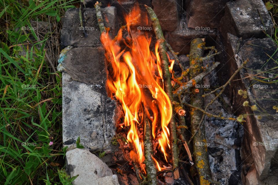 Closeup of Campfire 