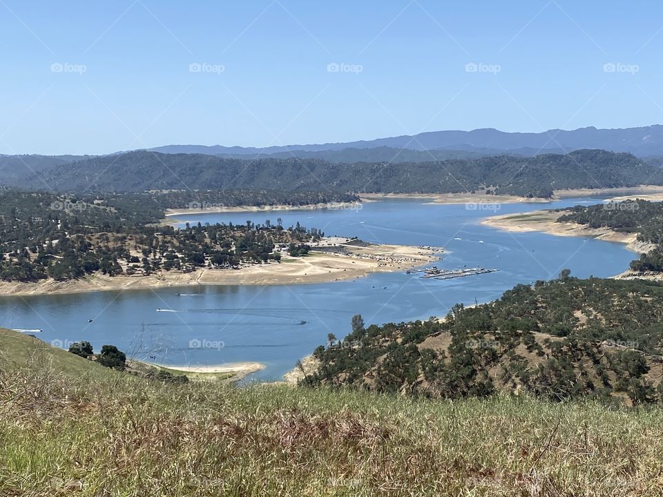 A view of Lake Nacimiento Resort in Lake Nacimiento California 