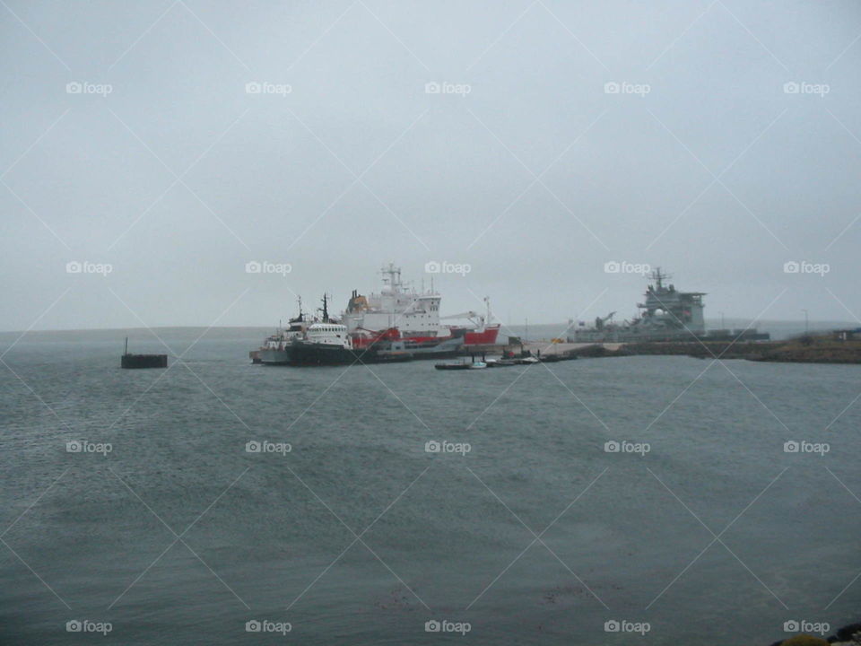 HMS Endurance and RFA Diligence Mare Harbour Falklands