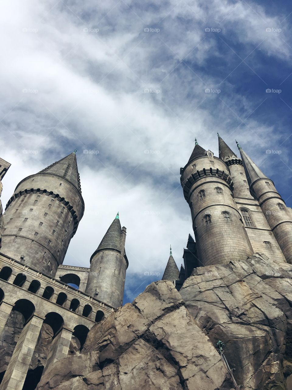 Hog warts castle at Wizarding World of Harry Potter in Universal Studios Hollywood