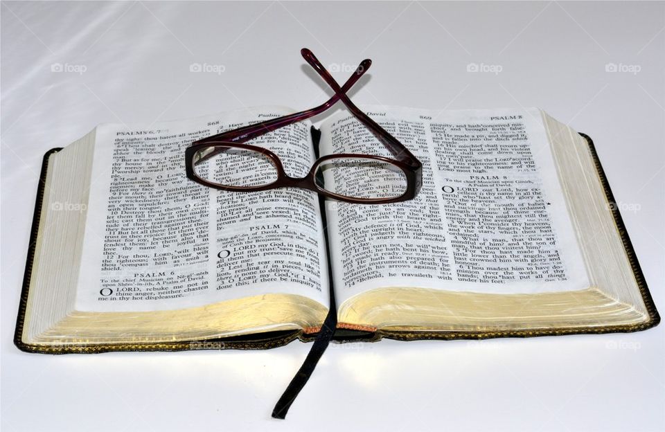 Bible with Reading Glasses