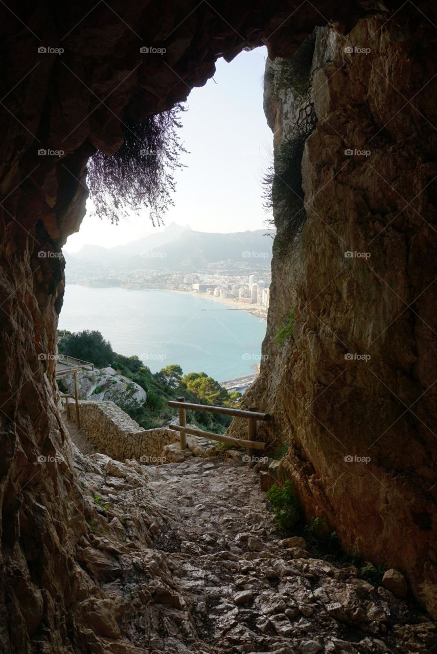 Cave#view#sea#nature