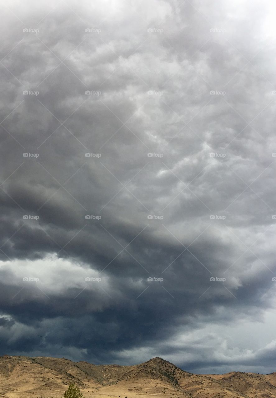 Tornado watch and severe weather over the high Sierra Nevada mountains