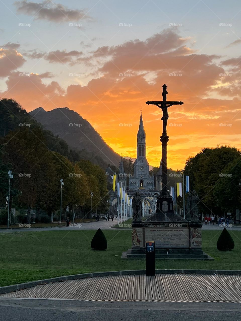 Sunset at Lourdes Sanctuary 