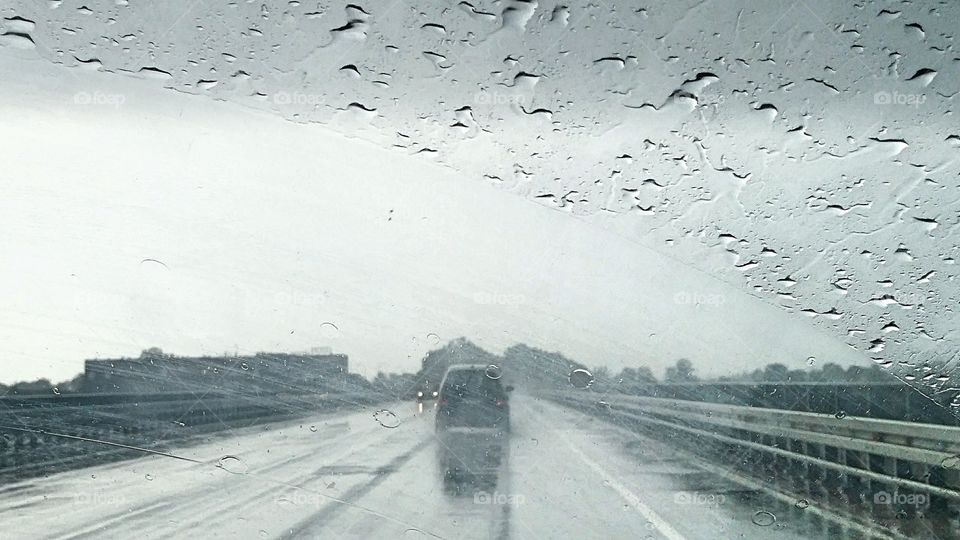 rain on the road