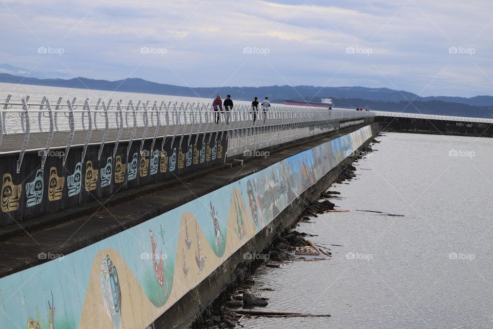 Mural on a breakwater 