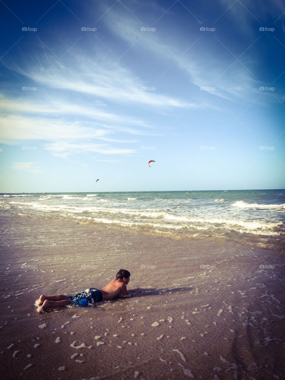 Laying on the beach