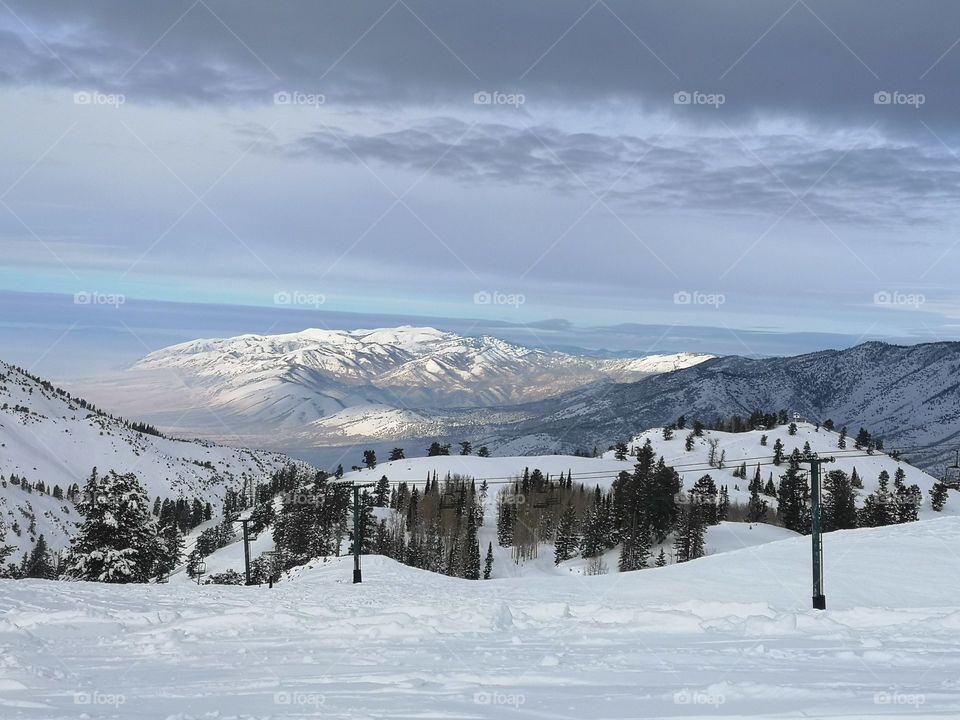 snowy mountains