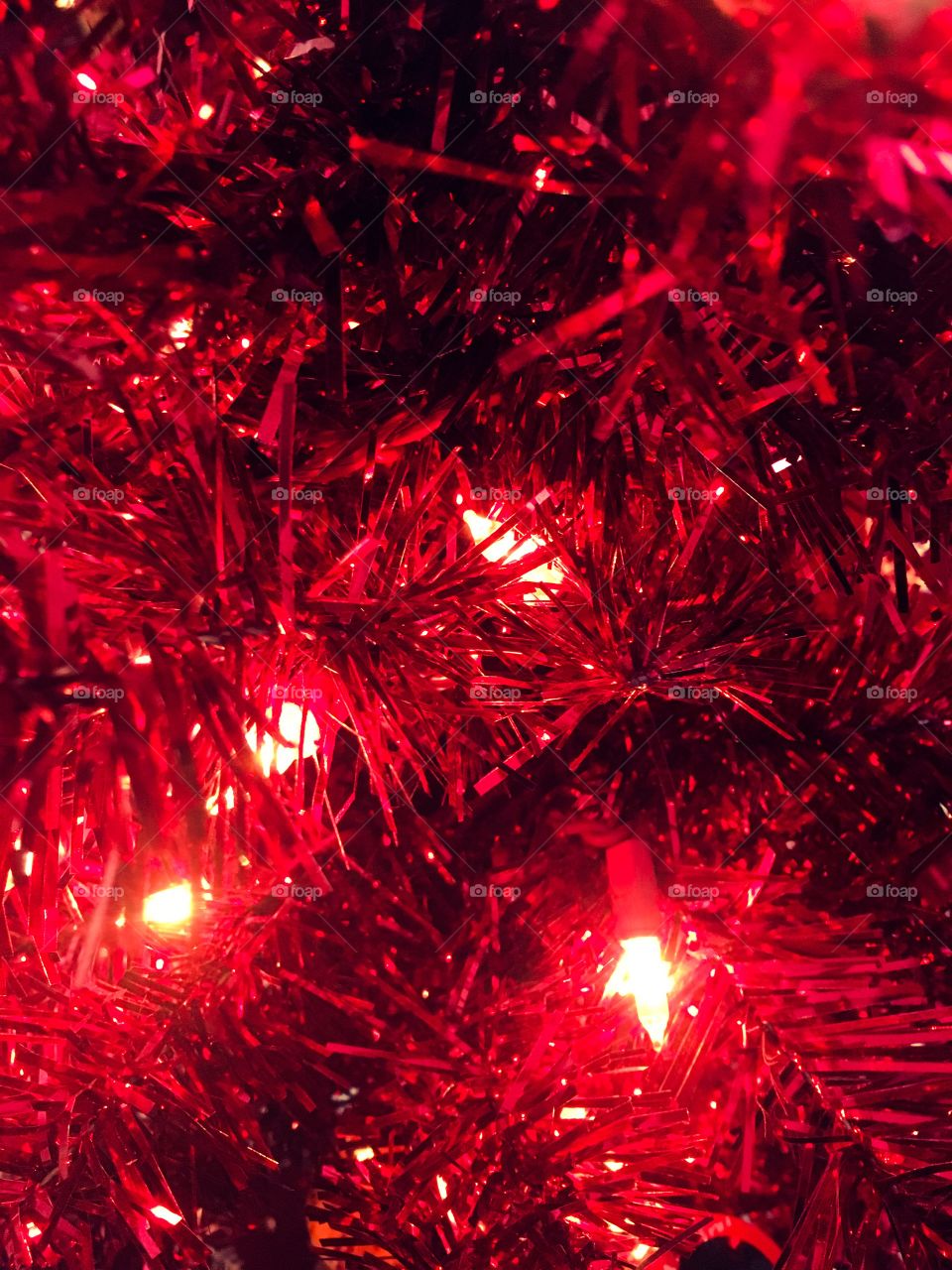 Red tinsel