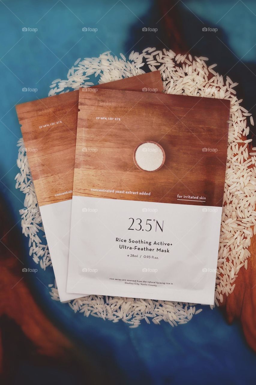 Rice soothing facial mask by 23.5N calms and moisturizes skin with ultra gentle ingredients 
