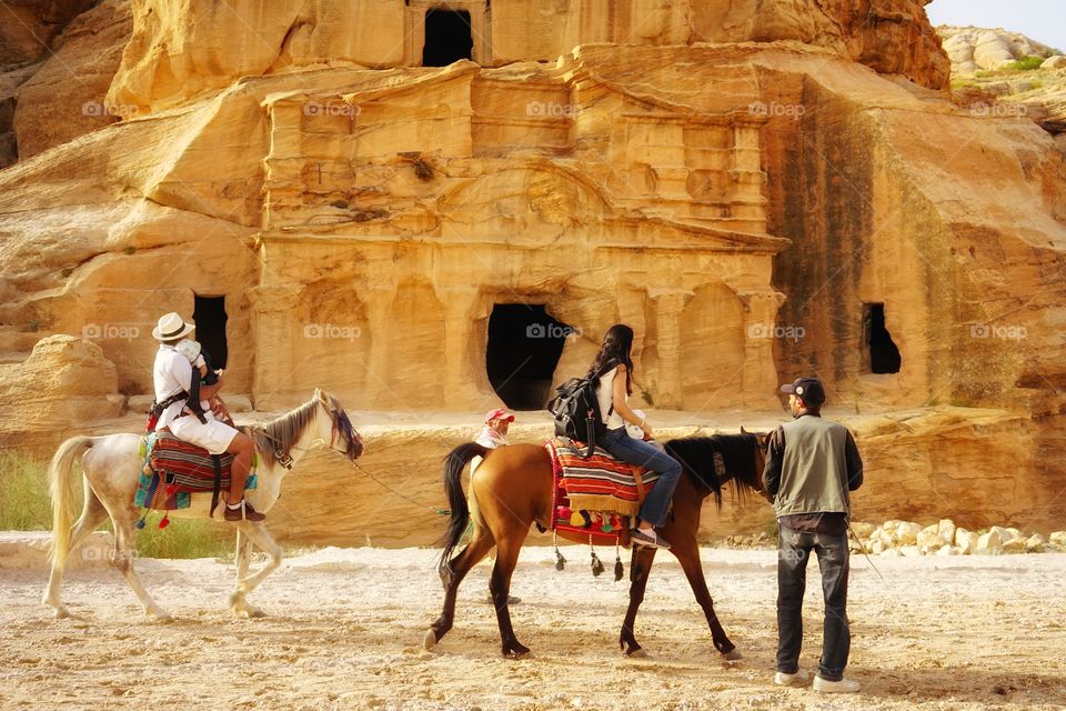 family vacation on Petra of Jordan