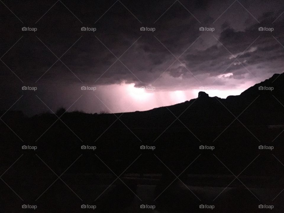 Lightning storm, Lake Powell