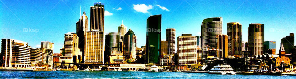 city skyline harbour australia by djdanmurphy