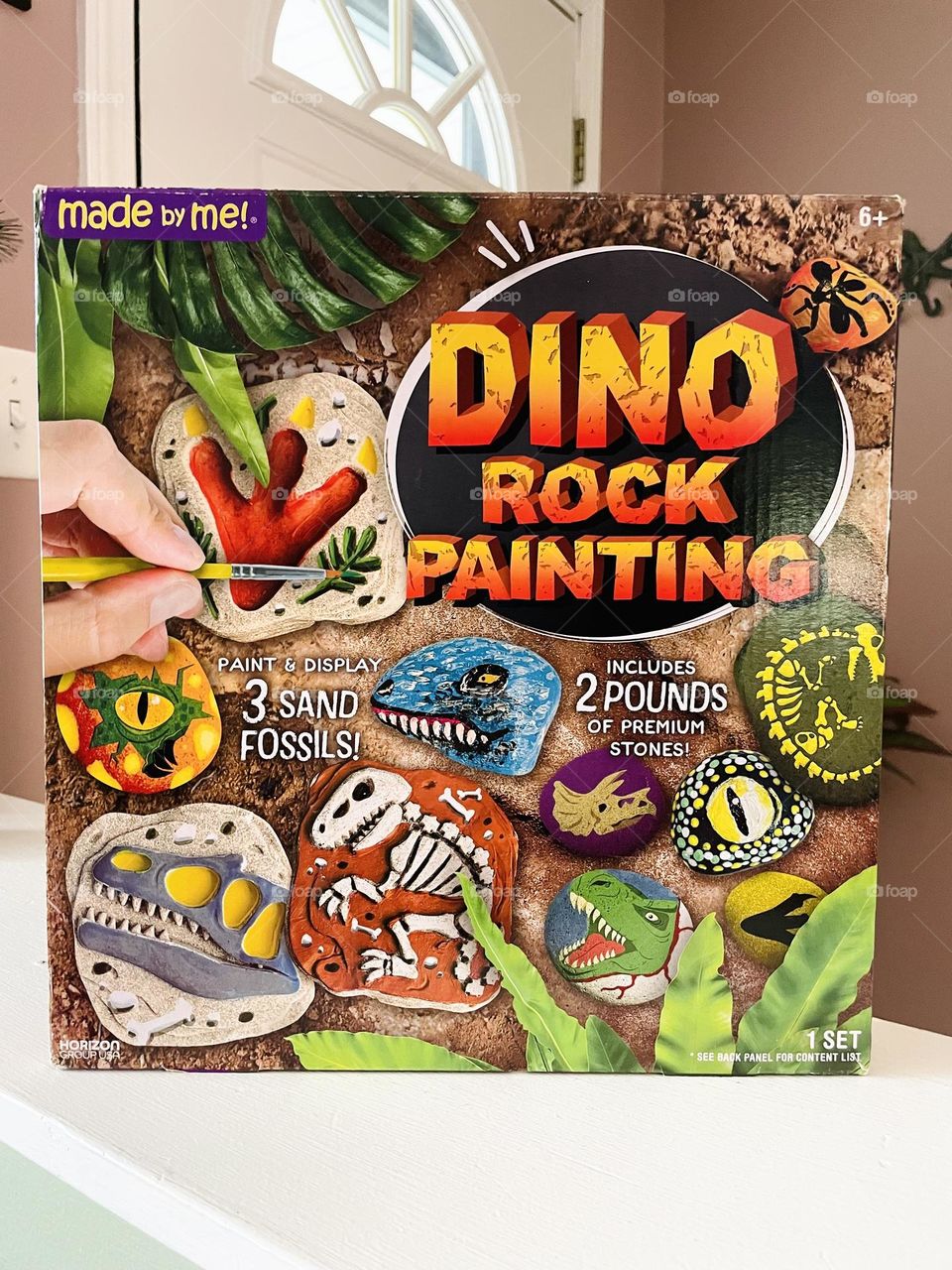 Dino rock painting kit, holiday gifts for kids, rock painting kits for kids, gifts for children 