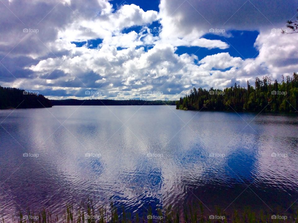 Sky reflection in lake