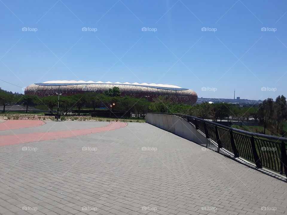 FNB Stadium from the distance.