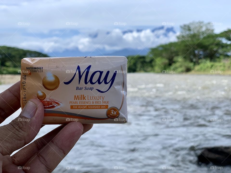 Kota Belud,Sabah,Malaysia-Mei 19,2019:Capture for shower soap brand of May made in Malaysia.
