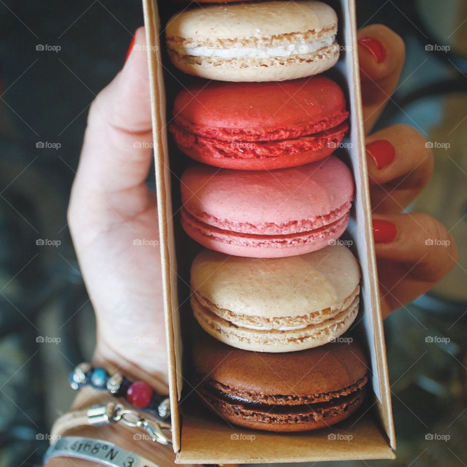 Lovely French Macarons from the local market 