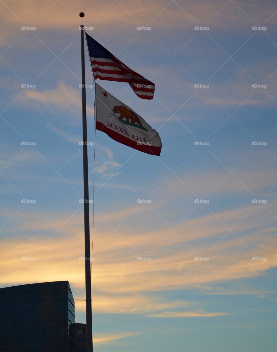 American Sacramento Flags