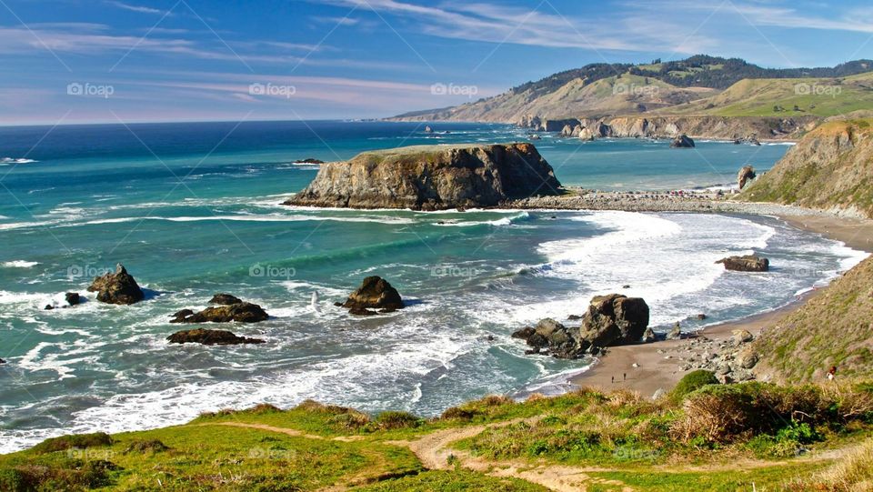 Goat Rock Beach. Sonoma County coastline CA