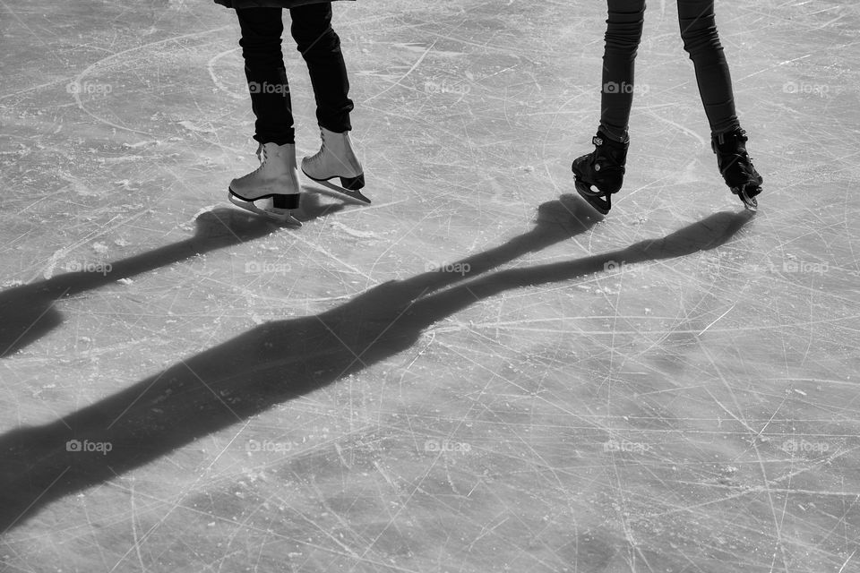 At the outdoor ice-skating rink