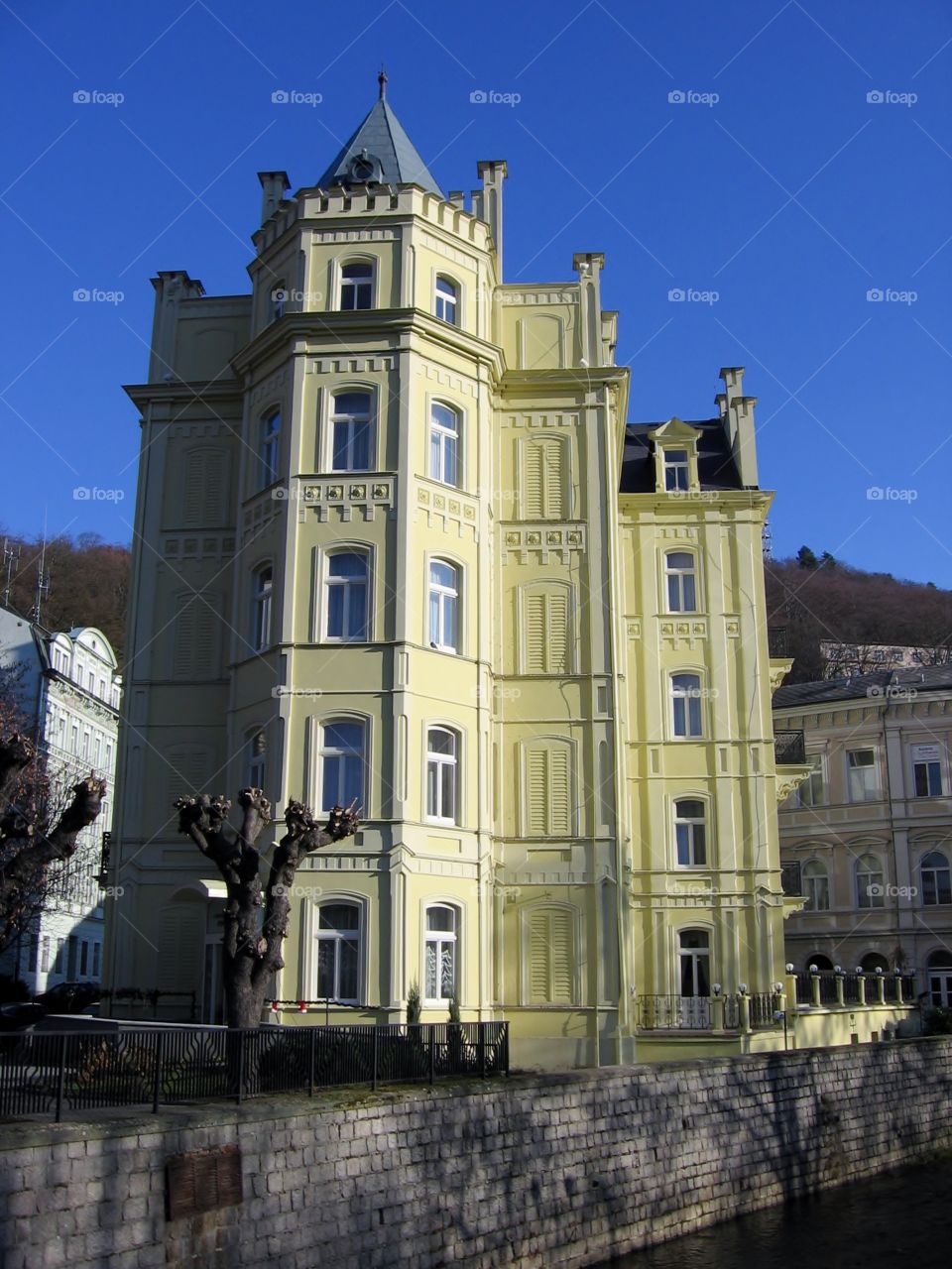 Karlovy Vary Spa Resort Town. Beautiful Buildings 