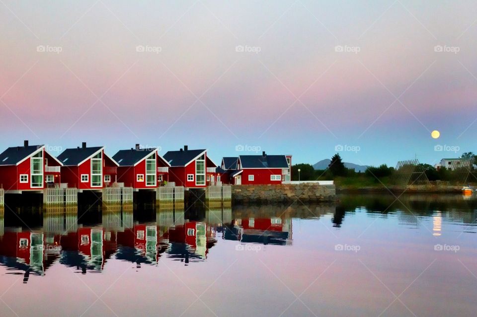 Water reflection in the Lofoten Islands