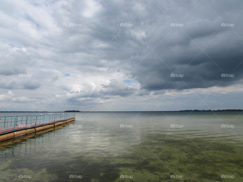 Clouds over the lake