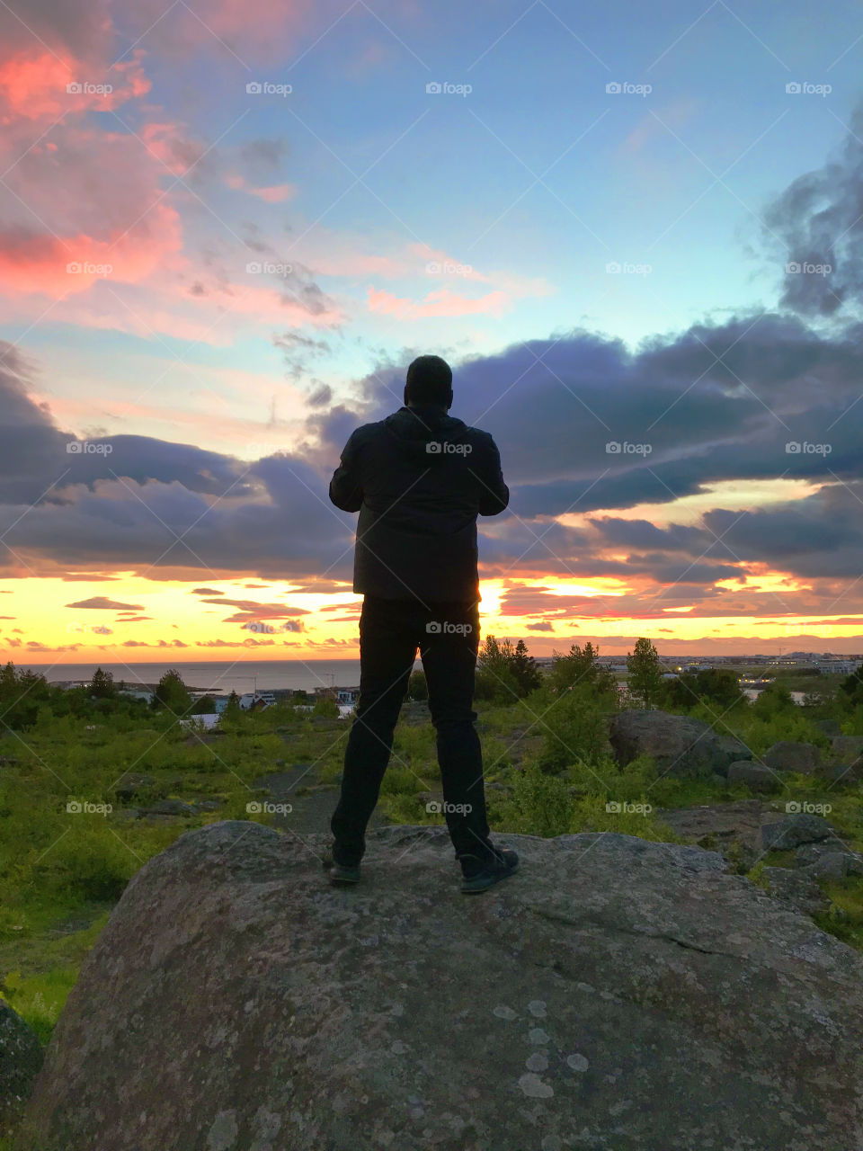 Sole observer reflecting on the beauty ahead.  Life in all its power and purpose seems to know we see so it puts on a show.    Just stop and look feed the soul it says.