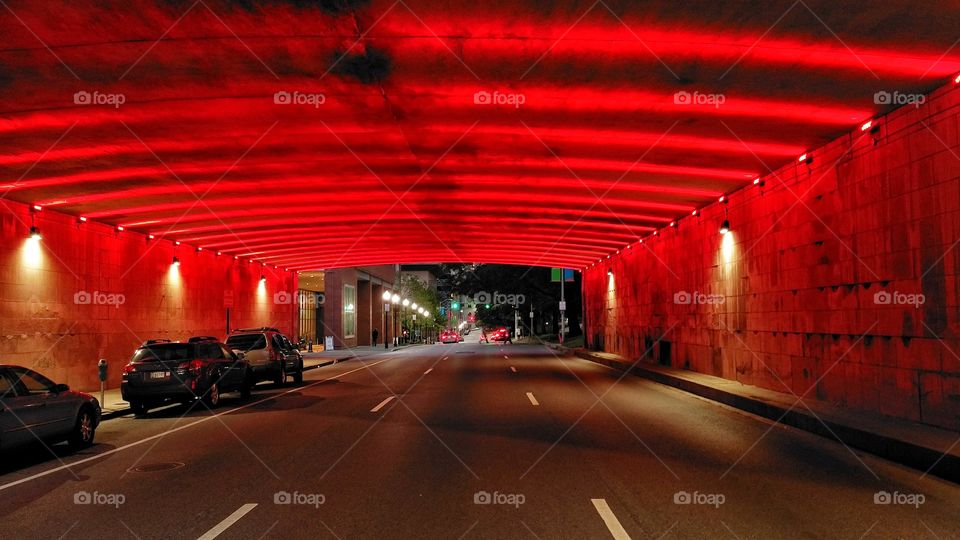 Underpass with Color Changing Lights