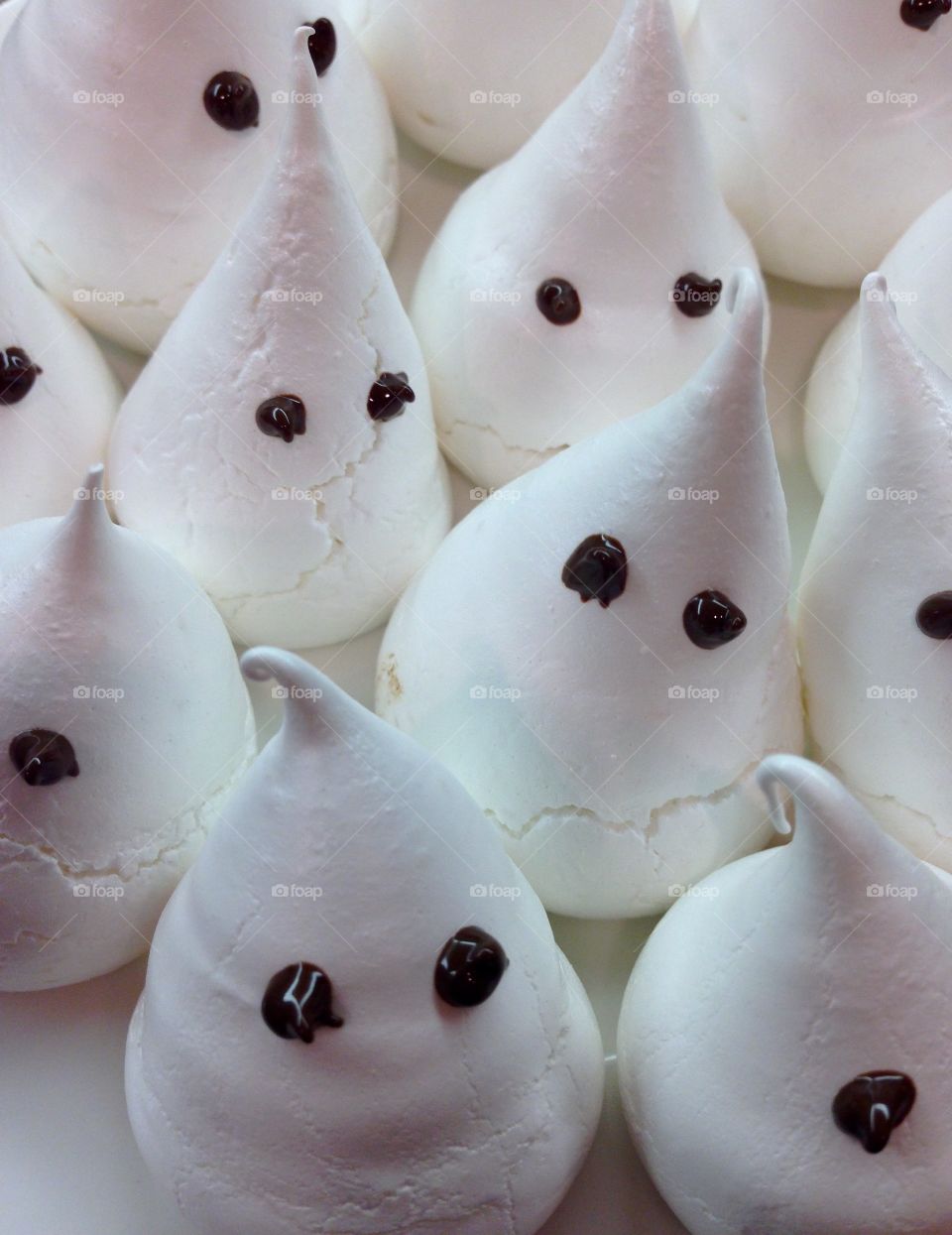 Ghost meringue cookies