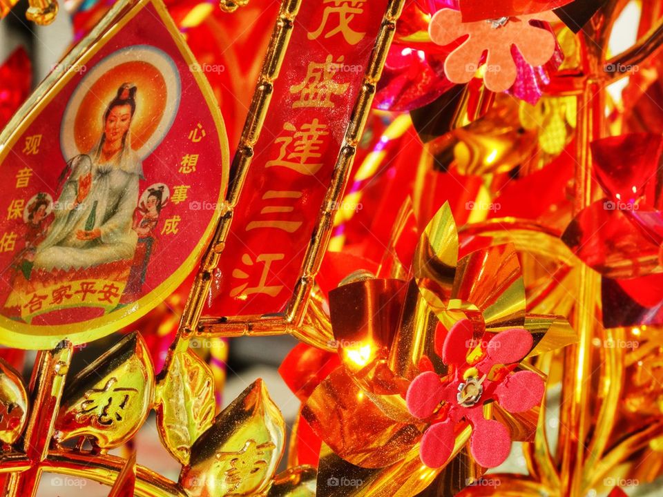 Red And Gold Chinese New Year Decorations. Chinese New Year Decorations