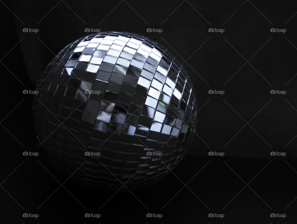 disco ball on a black background