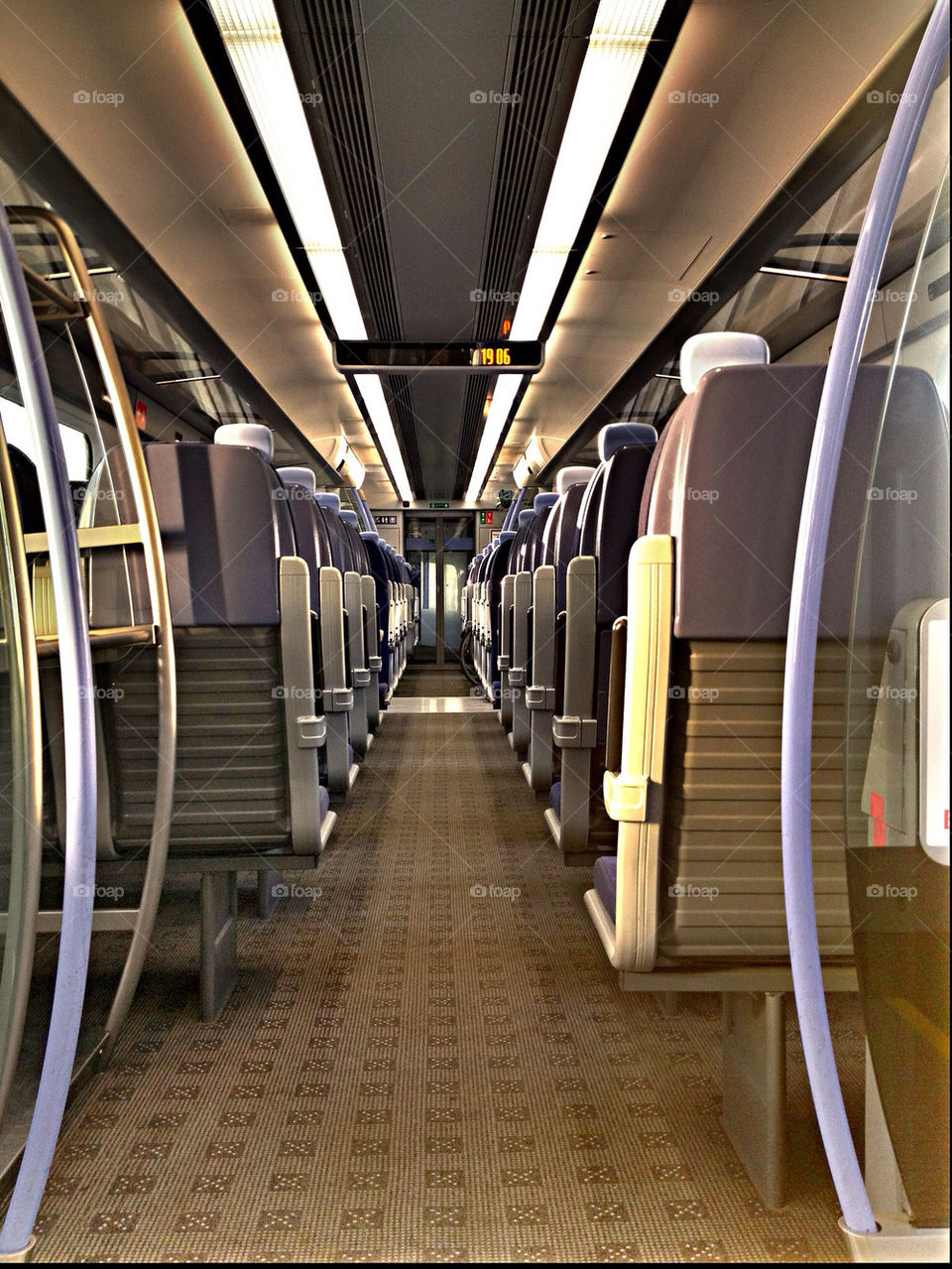 High speed 1 in London UK interior of passenger area
