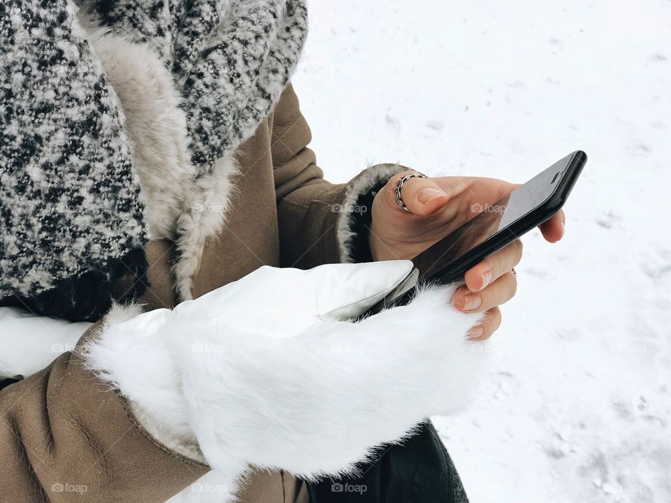 Winter, People, One, Snow, Adult